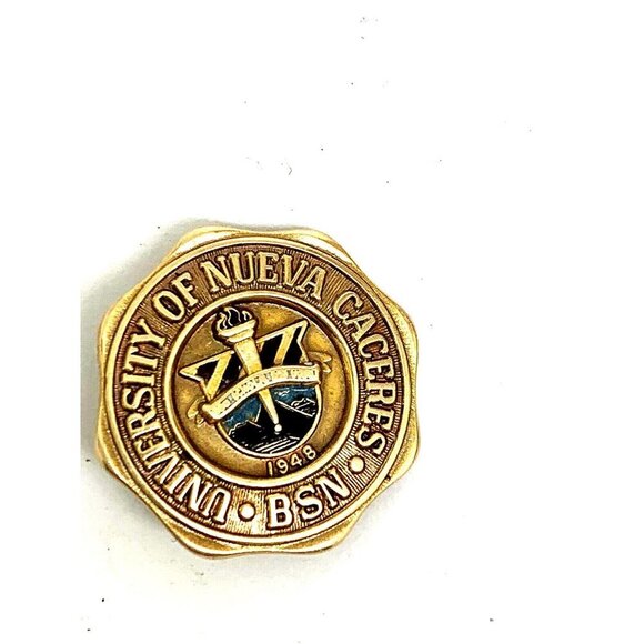 University of Nueva Caceres BSN 1948 Vintage Nursing 10k Yellow Gold Pin… - Picture 8 of 9